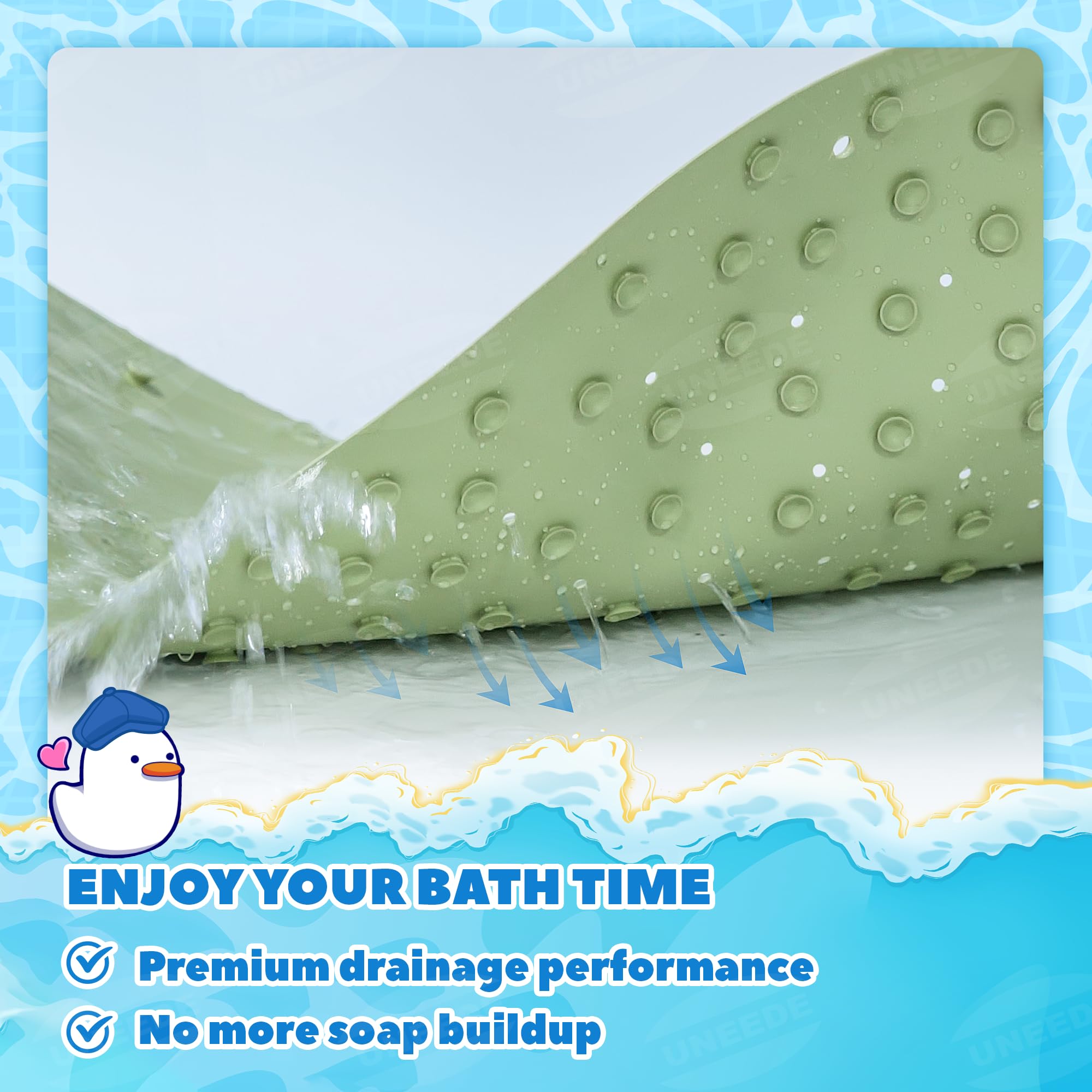 UNEEDE Mat with many suction cups for secure grip