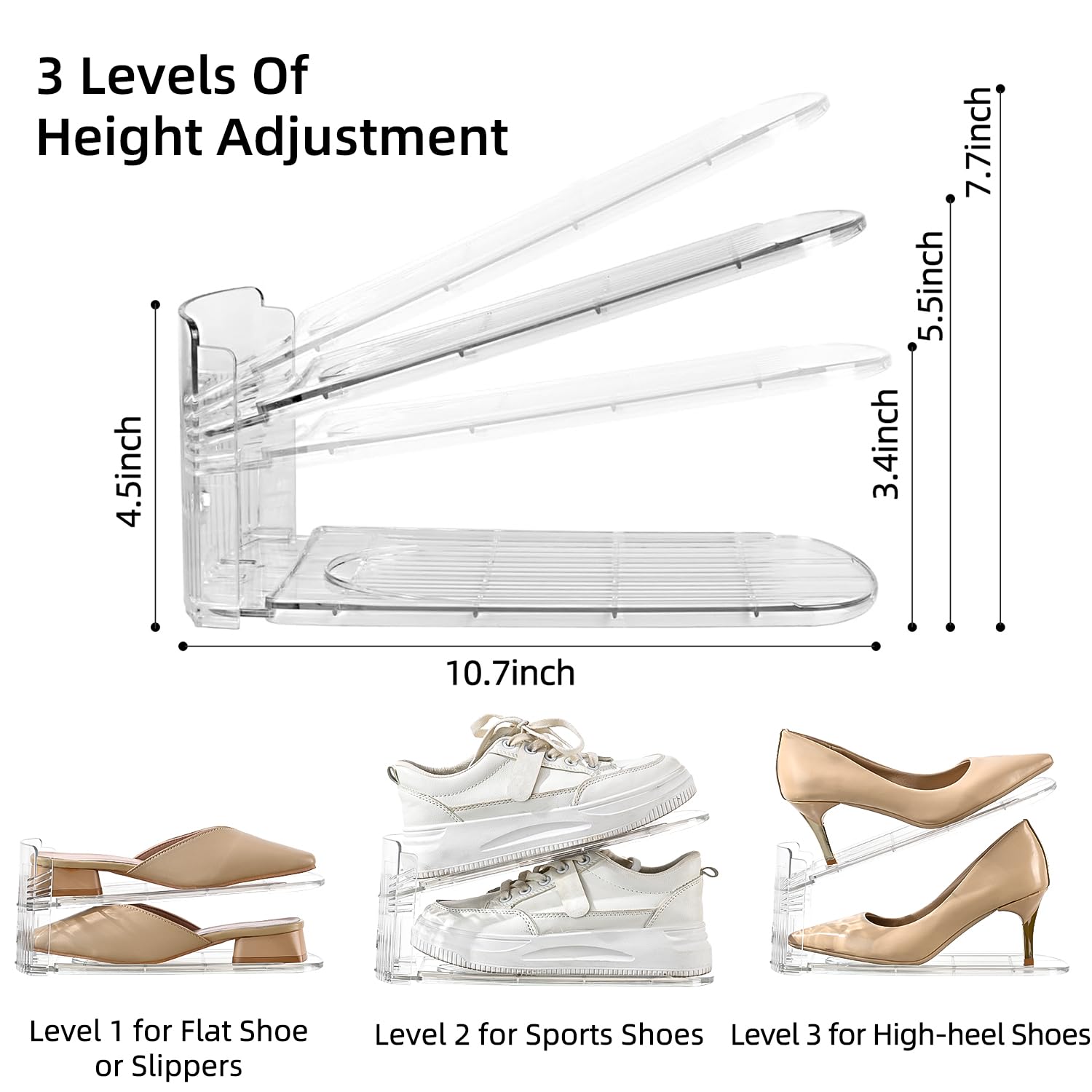 Uni HIMO no-slip design with raised baffles keeps shoes secure