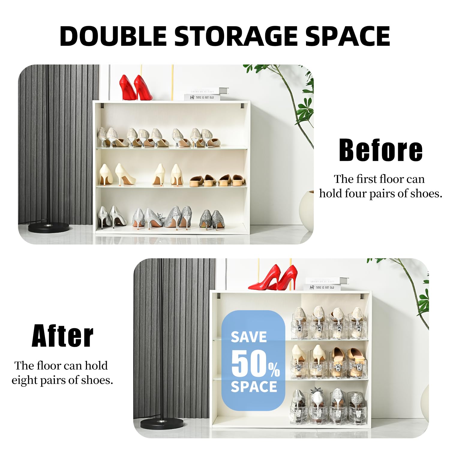 Uni HIMO thickened-material organizer demonstrates durable construction for everyday footwear storage.
