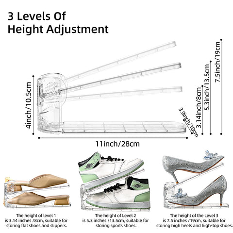 Uni HIMO three-level adjustable rack adapts to different shoe heights.