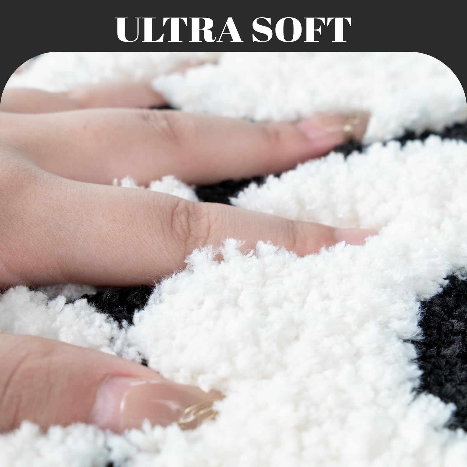 UNIBATH Easy care machine washable rug, fades resistant.