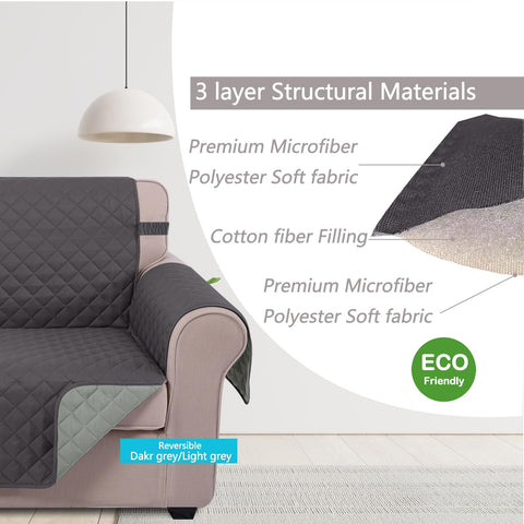 U-NICE HOME anti-slip sofa cover with elastic straps for securefit.