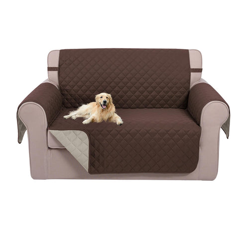 U-NICE HOME loveseat cover front view shows water-repellent 3-layer protection against spills