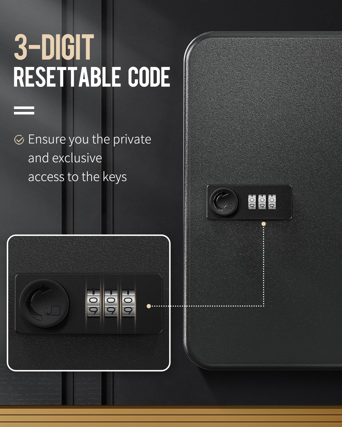Uniclife cabinet with 48 hooks for orderly key placement.
