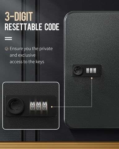 Uniclife cabinet with 48 hooks for orderly key placement.