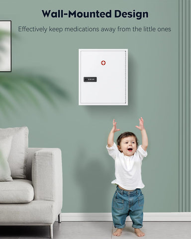 Uniclife wall-mounted cabinet demonstrates simple installation and sturdy support.
