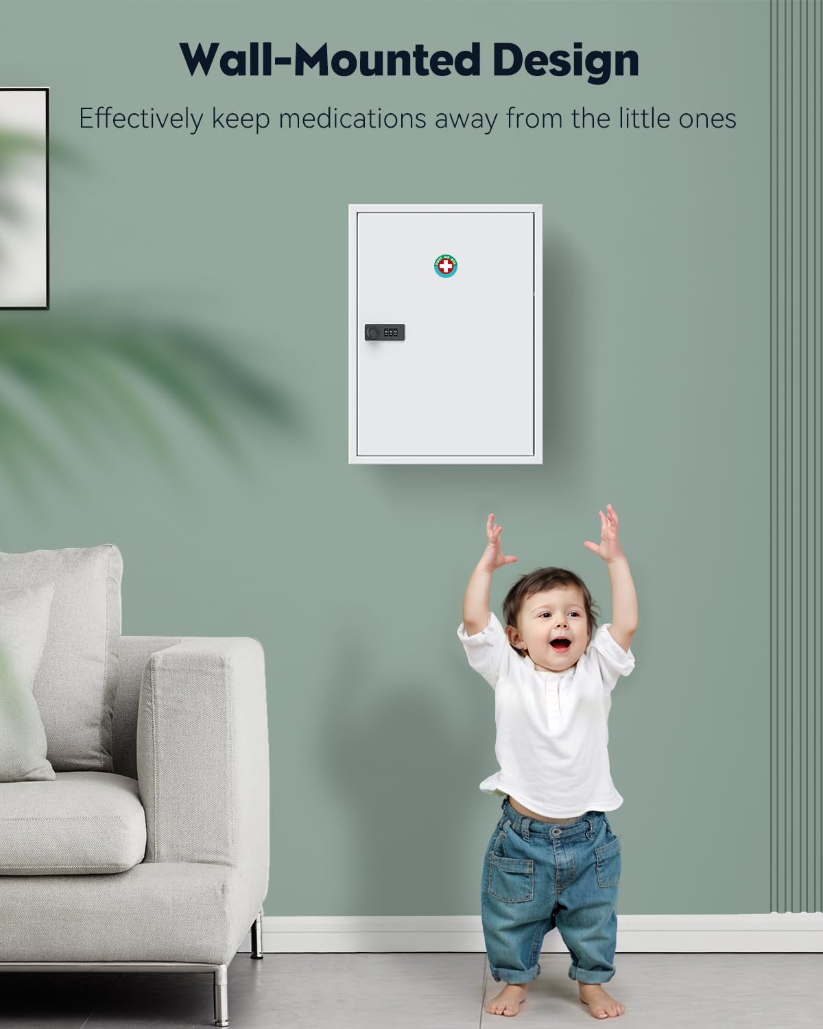 Uniclife wall-mount cabinet installation guide showing quick setup.