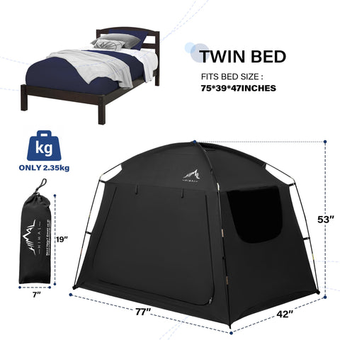 UniHimal bed tent durable peach skin fabric and fiberglass poles