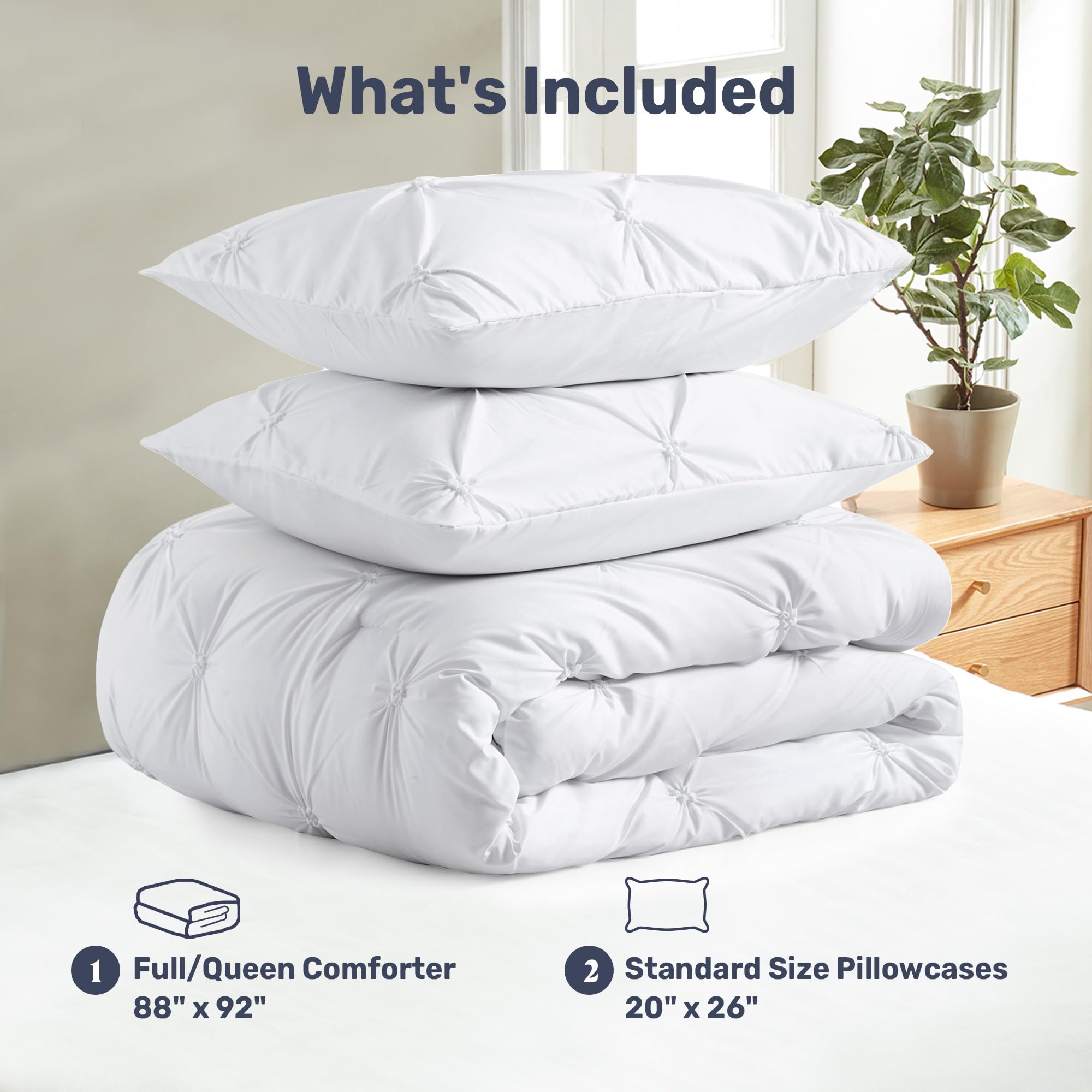 UNIKOME packaging image highlighting the 3-piece bedding set