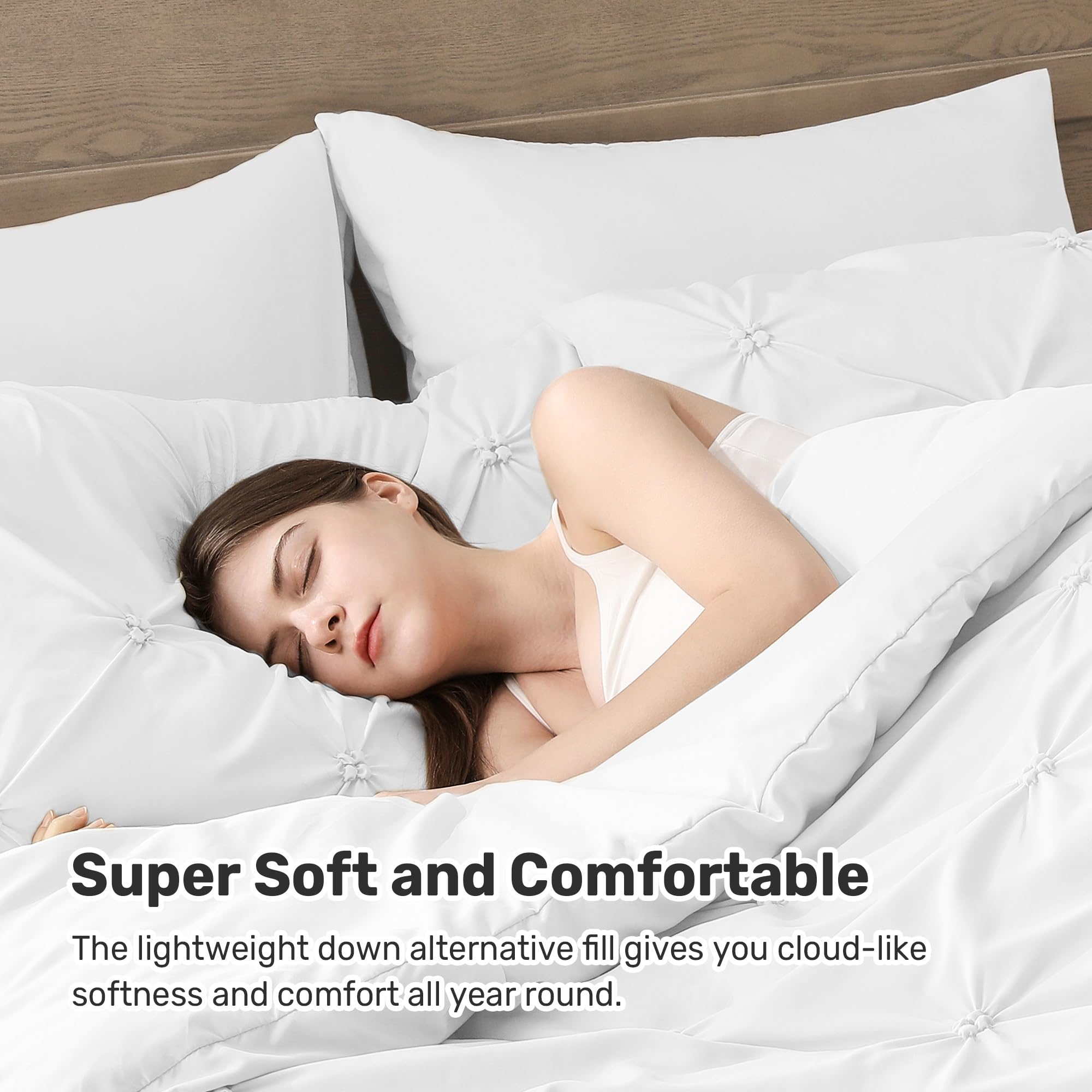 Pillowcases from UNIKOME set arranged beside the comforter for complete bedding