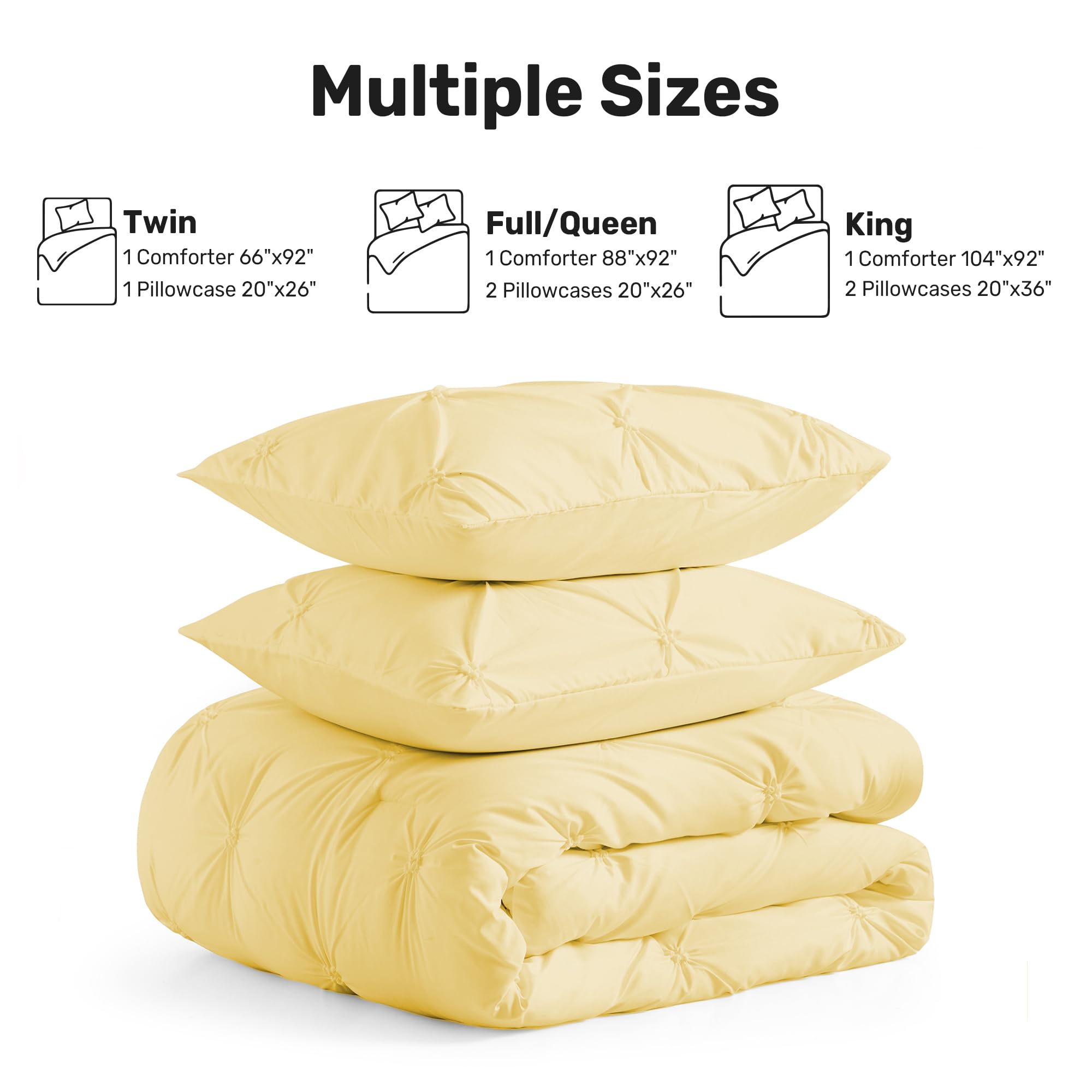 UNIKOME cozy sleep space with yellow tones enhances relaxed evenings.