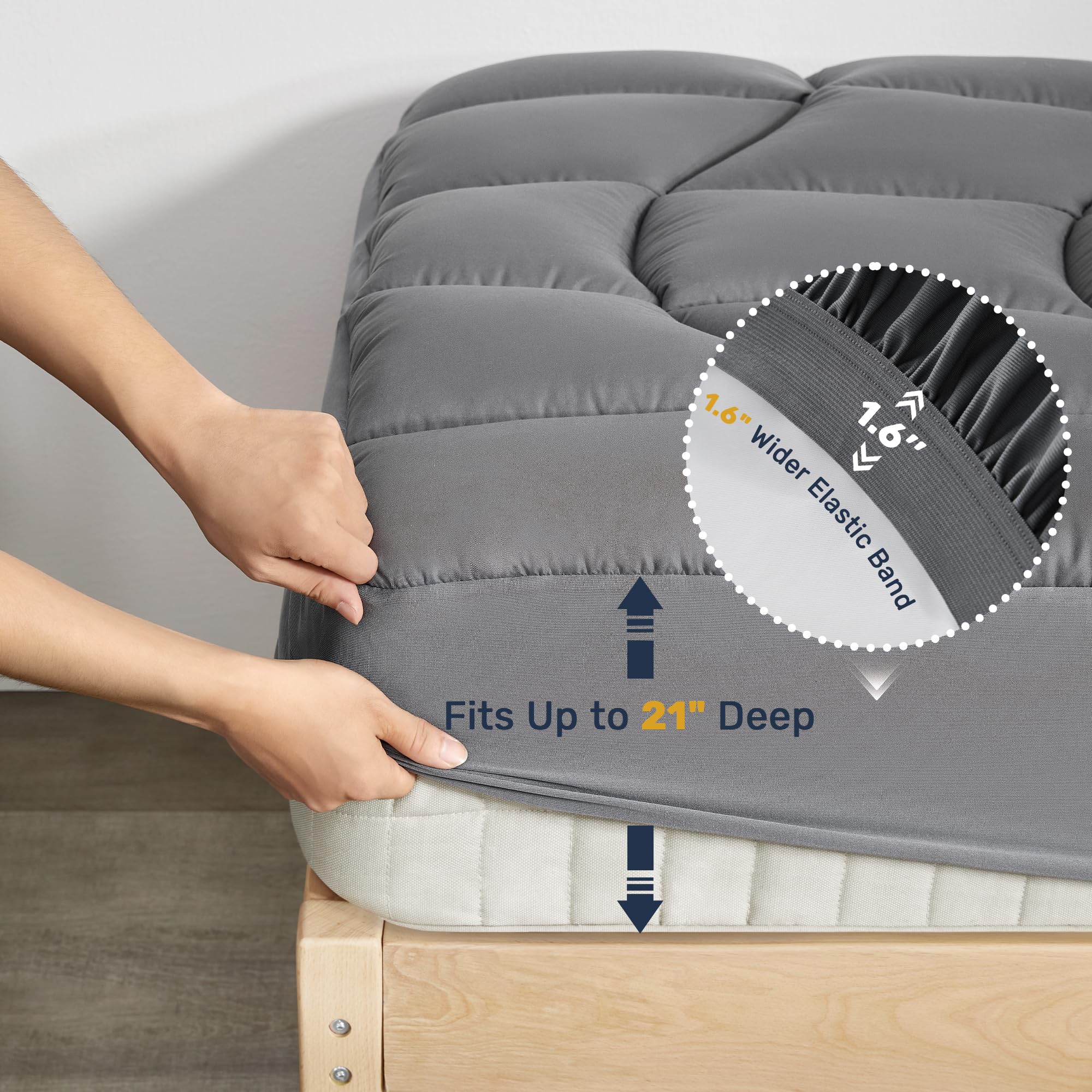 Unikome adjustable straps secure the protector all night.