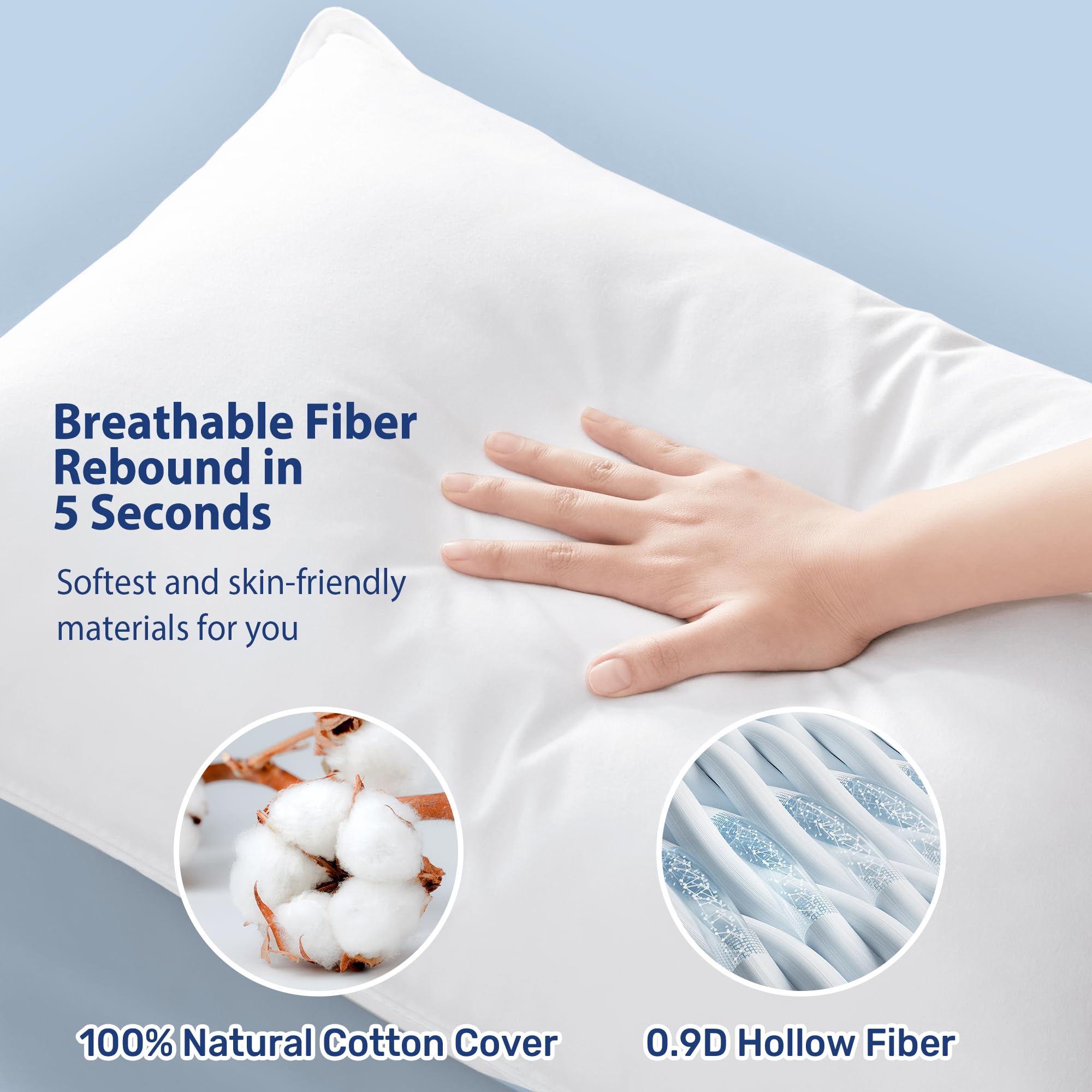UNIKOME Ultra Soft Pillow hotel-quality comfort for home use