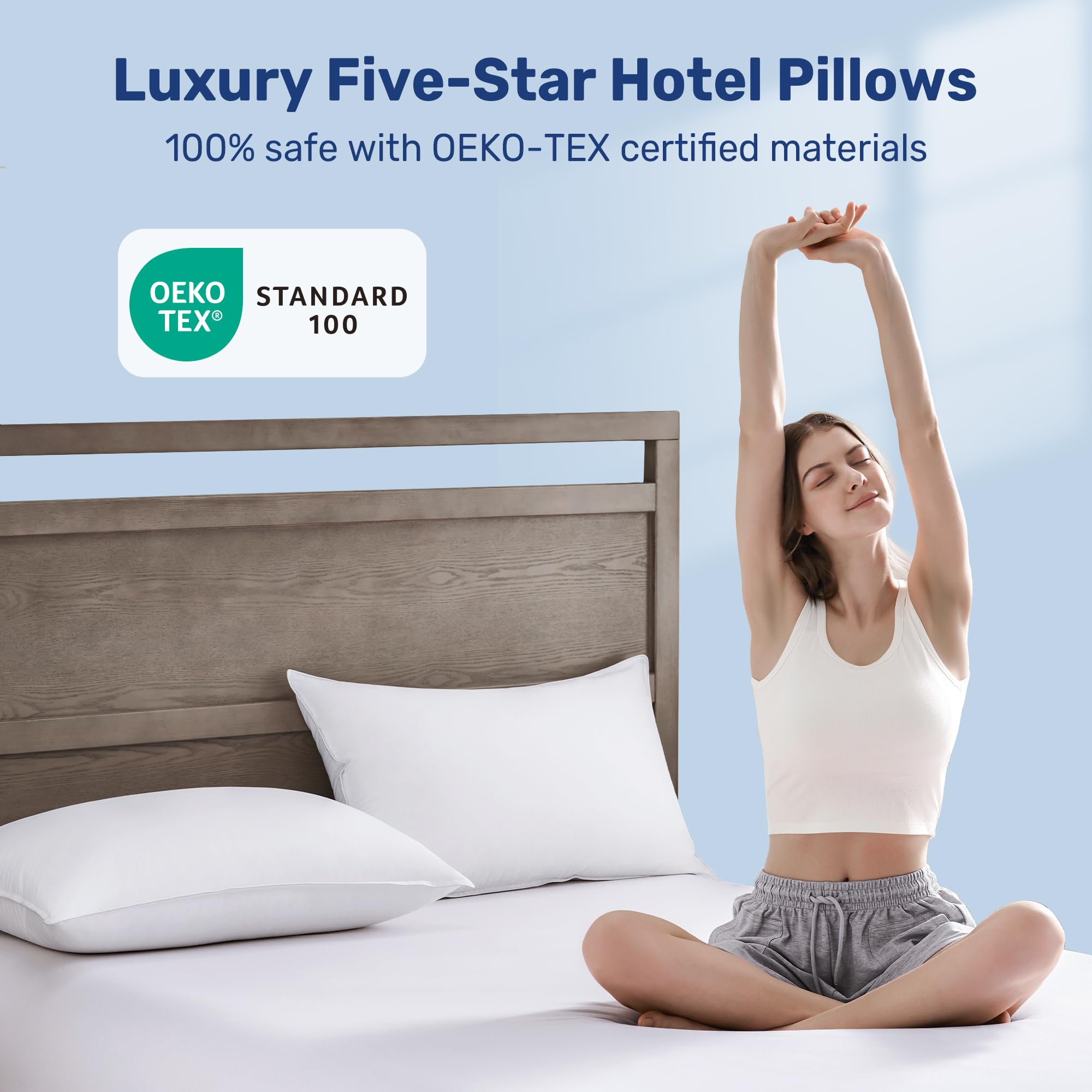 UNIKOME Ultra Soft Pillow side sleeping ergonomics for neck relief