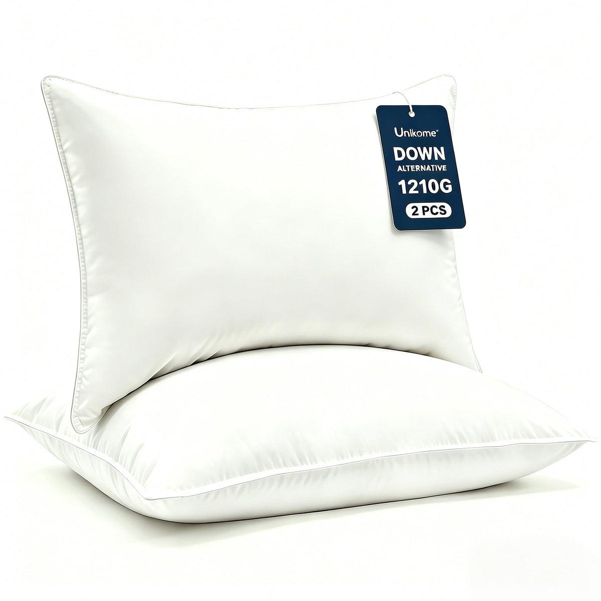UNIKOME Ultra Soft Pillow close-up of fluffy fill showing plush support