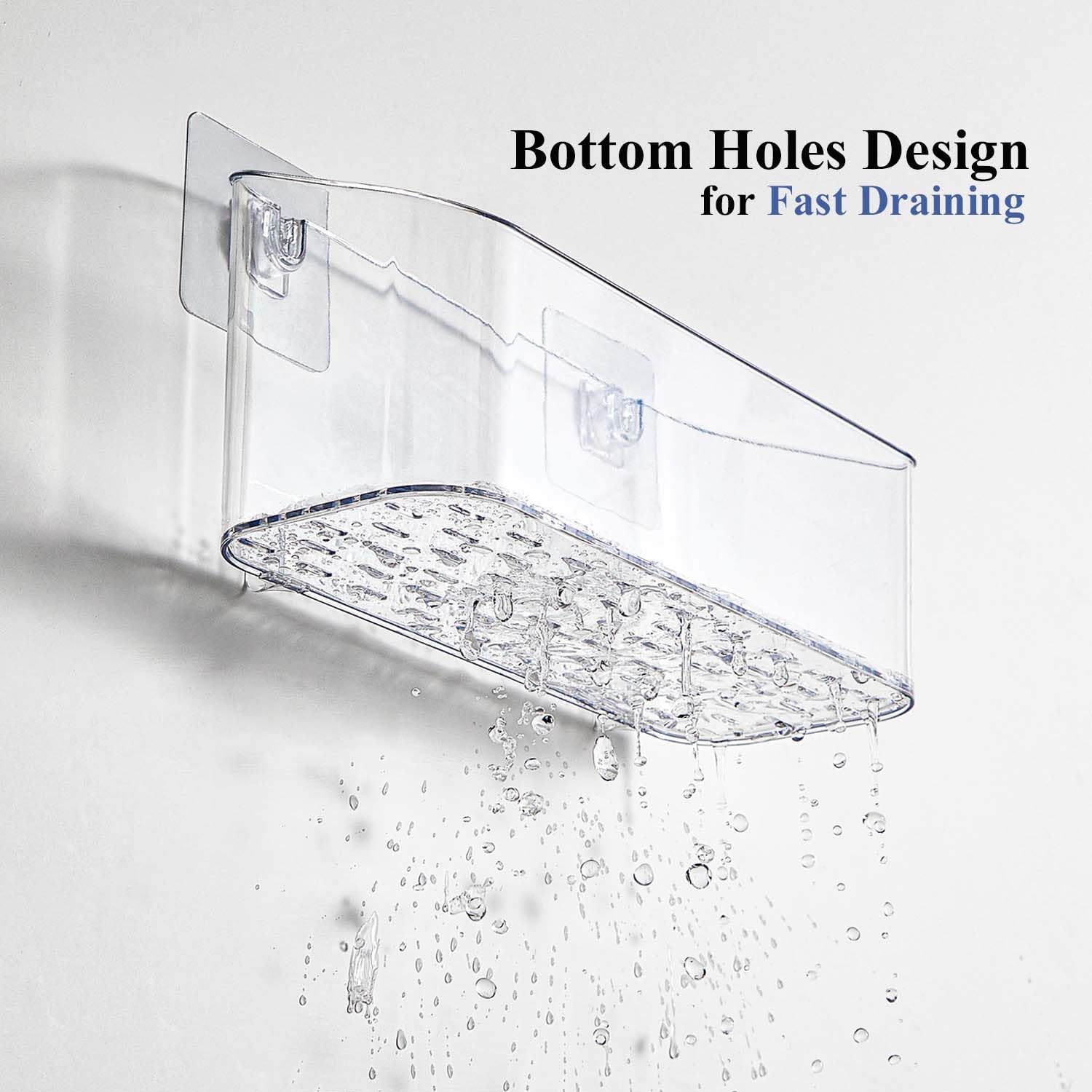 UNIKON bath toy storage bottom drainage holes promote fast drying after use.