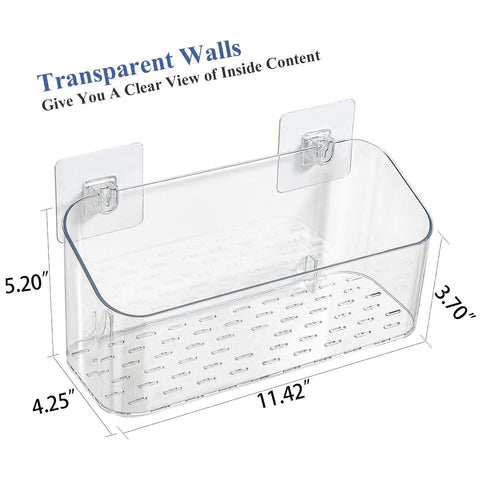 UNIKON bath toy storage caddy holds toys, shampoo, and more for tidy bathroom.