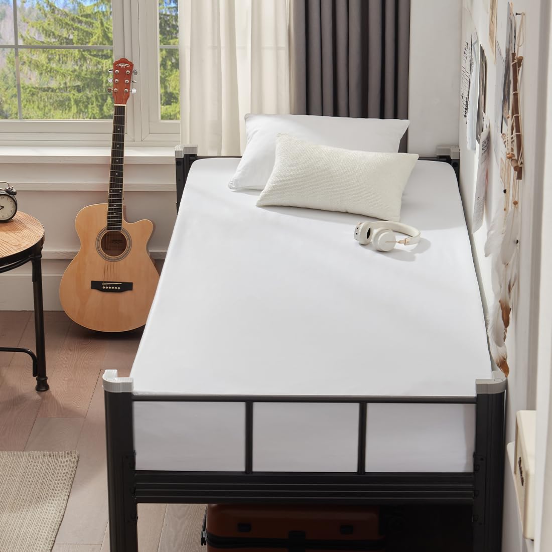 UNILIBRA deep pocket fits mattresses up to 19 inches and prevents shifting.