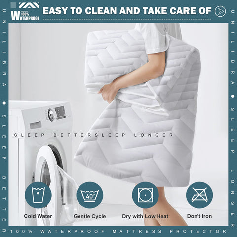 UNILIBRA machine-washable defender keeps protector waterproof after multiple cycles