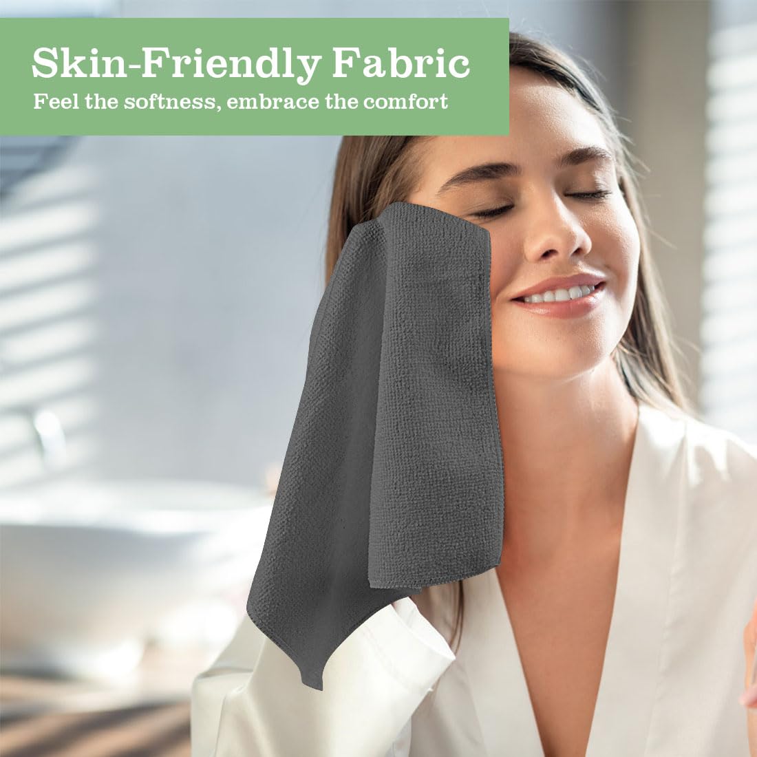 UNIMADE washcloths with locked-edge durability ideal for repeated washing in hotels.