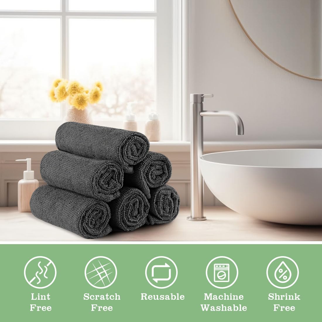 UNIMADE 100-pack towels designed for spa and salon settings, versatile use.