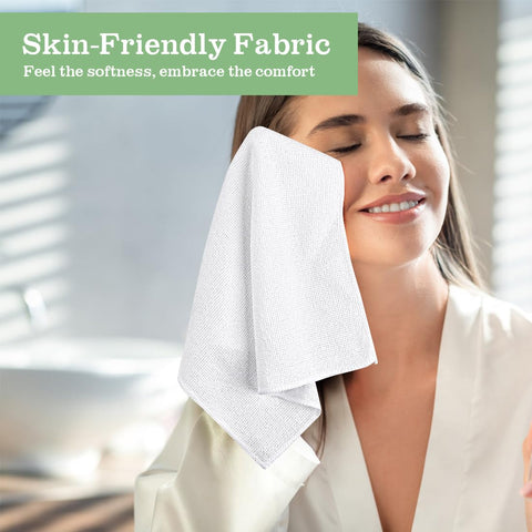 UNIMADE washcloths with edge-locked construction demonstrating premium durability