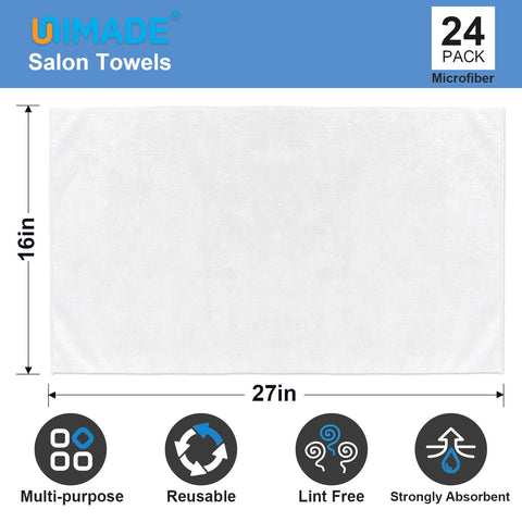 UNIMADE microfiber towels deliver high absorption for bathrooms and hotel guest areas.