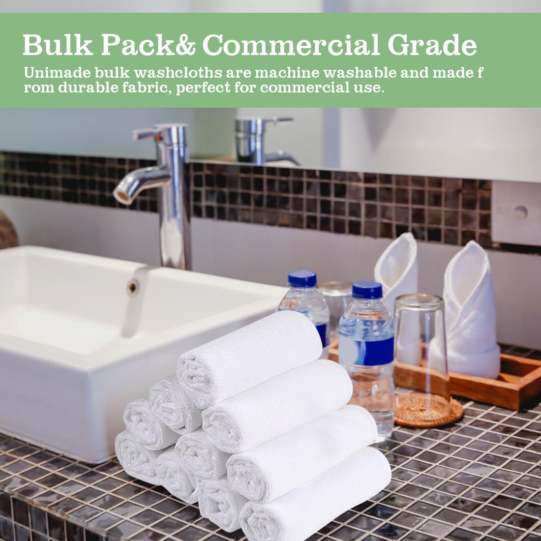 UNIMADE soft breathable microfiber washcloths ideal for daily cleansing