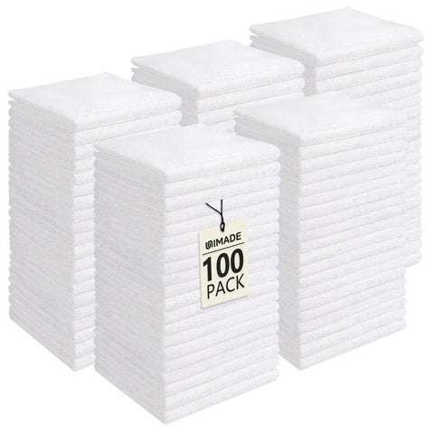UNIMADE washcloths 12x12 square showing compact daily-use size and quick-drying performance