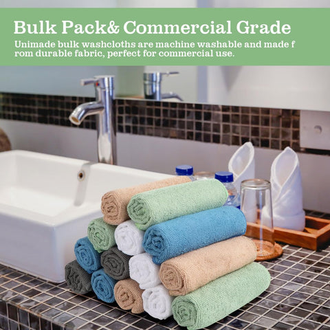 UNIMADE absorbent microfiber soaks up moisture for quick cleansing.