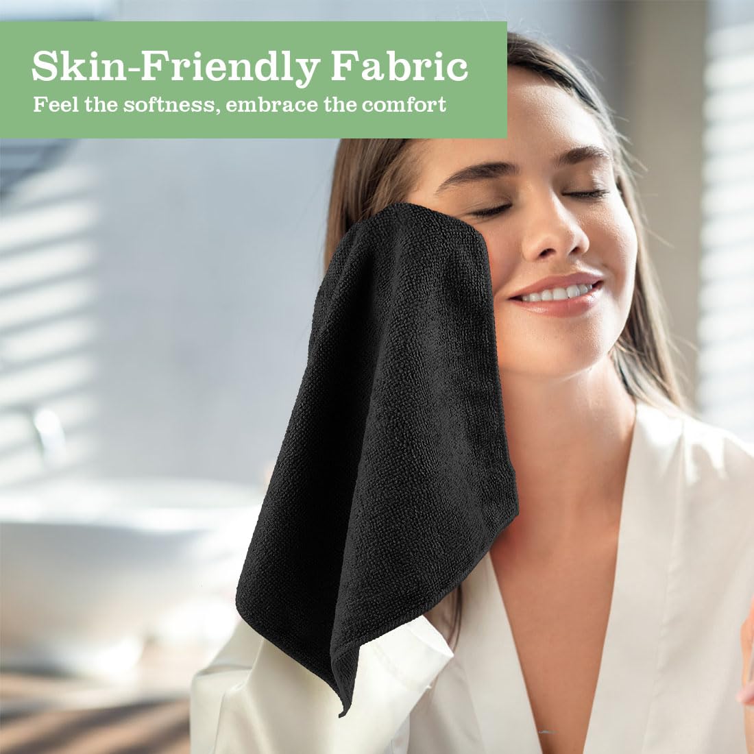 UNIMADE washcloths locked-edge stitching highlighting durability
