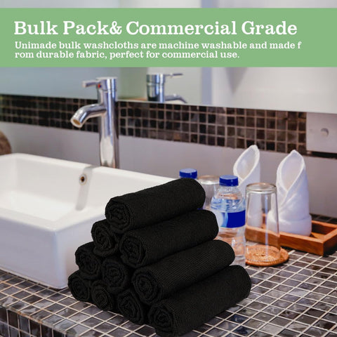 UNIMADE washcloths in multi-use setup for bathroom, gym, and salon