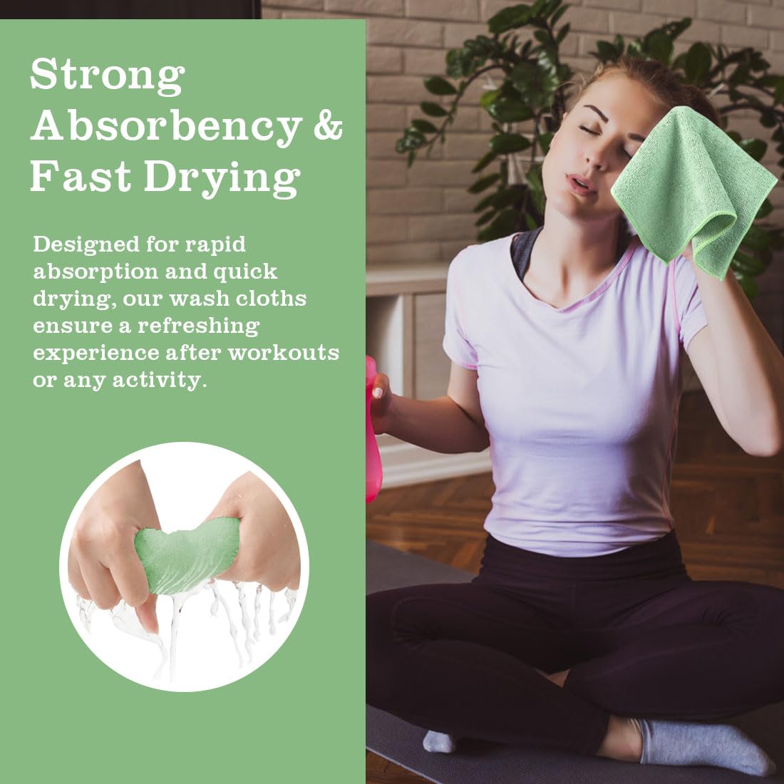 UNIMADE washcloths versatile for face, hands, gym, and travel.