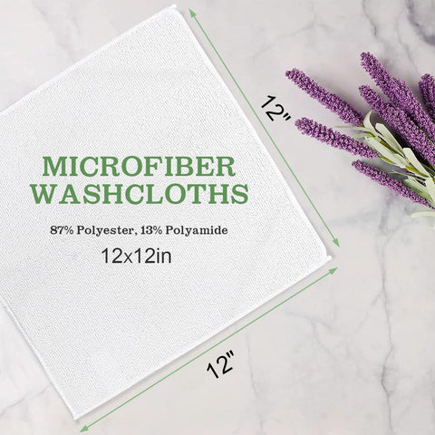 UNIMADE washcloths bulk pack highlighting value and absorbency after washing