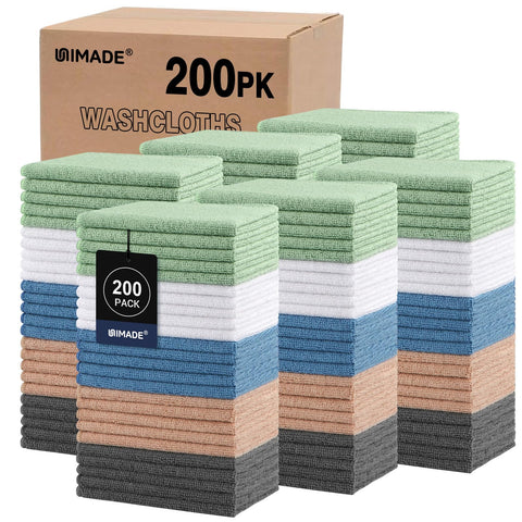UNIMADE washcloths with soft texture deliver a premium feel for daily cleansing.