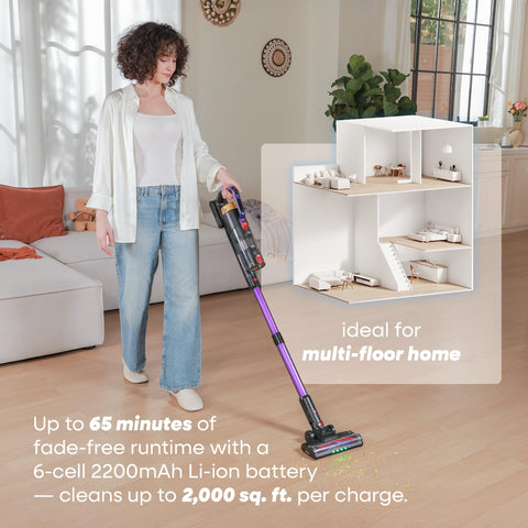 UNINELL HOME UV2 runs up to 65 minutes on a single charge for larger homes.