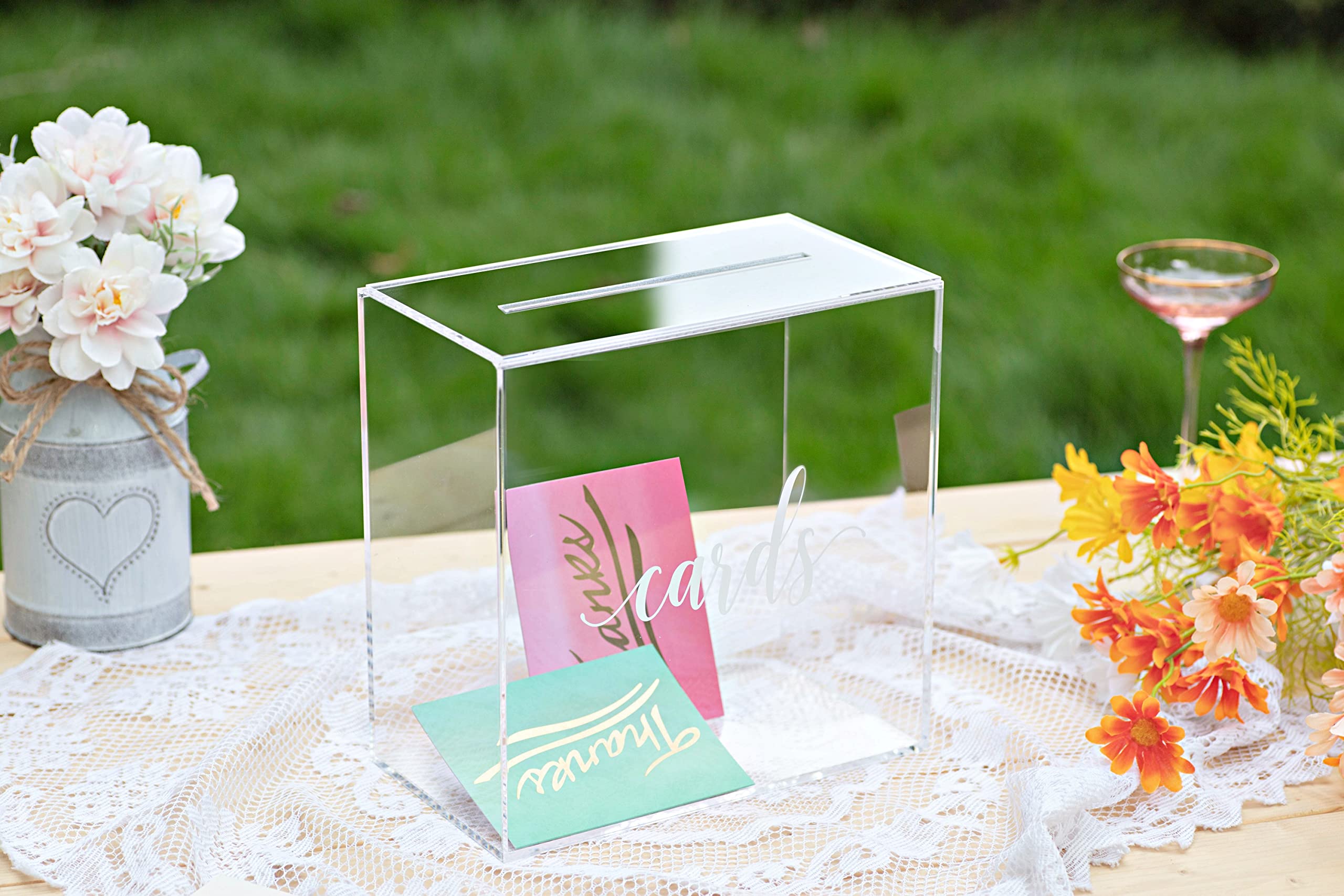 UNIQOOO wedding card box clear aesthetic for modern ceremonies