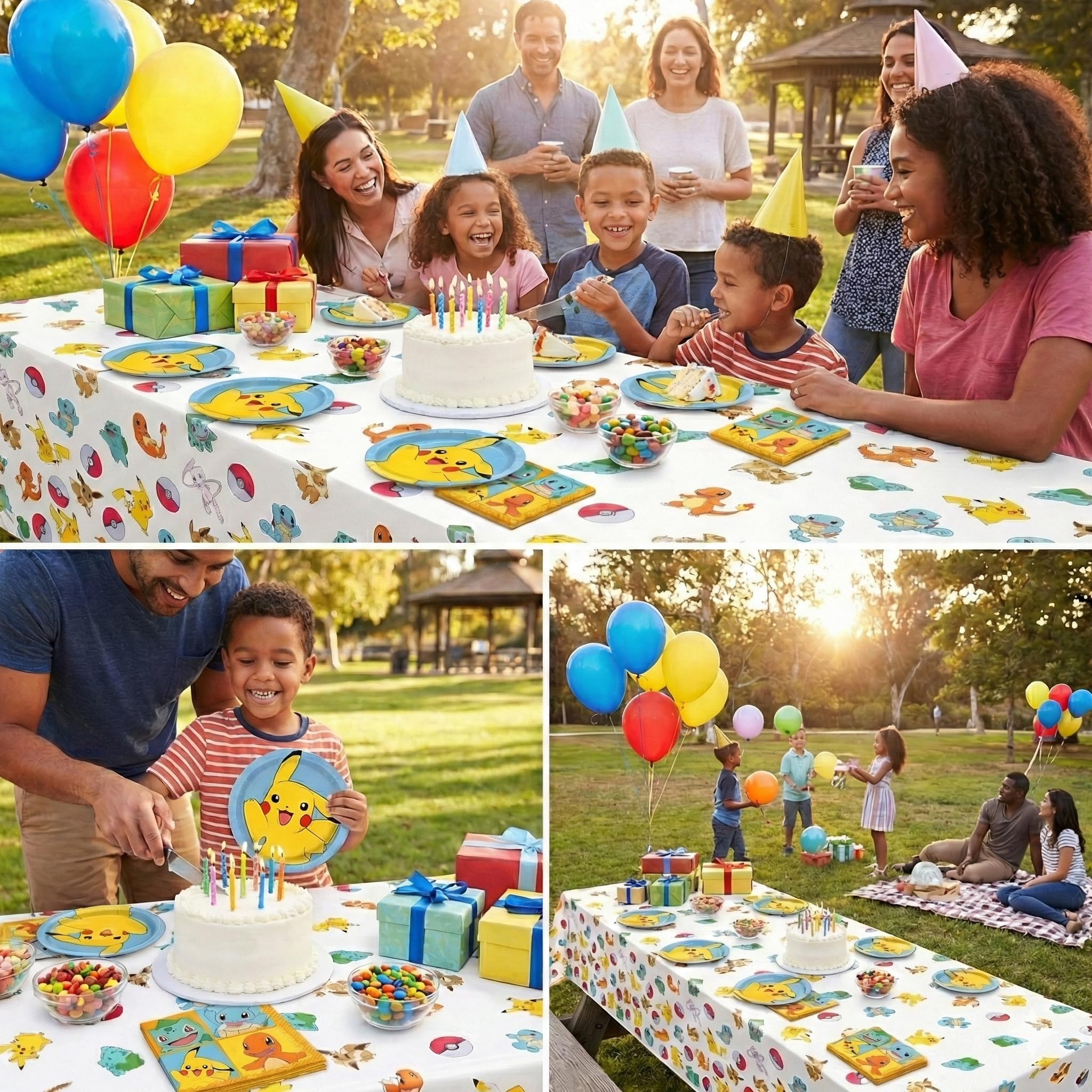Unique 32-pack Pokemon napkins for easy cleanup and themed table settings.