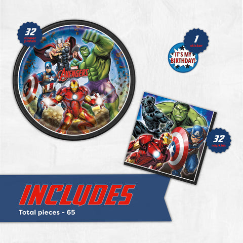 Unique Avengers napkins 6.5-inch absorbent for mess-free meals