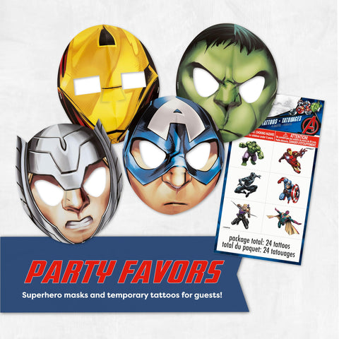 Unique Avengers napkins help keep hands clean with style.