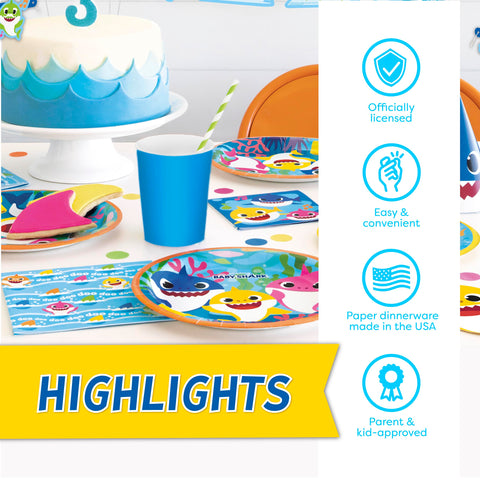 Unique Baby Shark sticker for a playful birthday moment