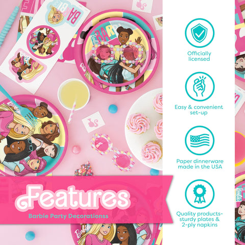 Unique Barbie napkins offer absorbent, durable support for quick cleanups