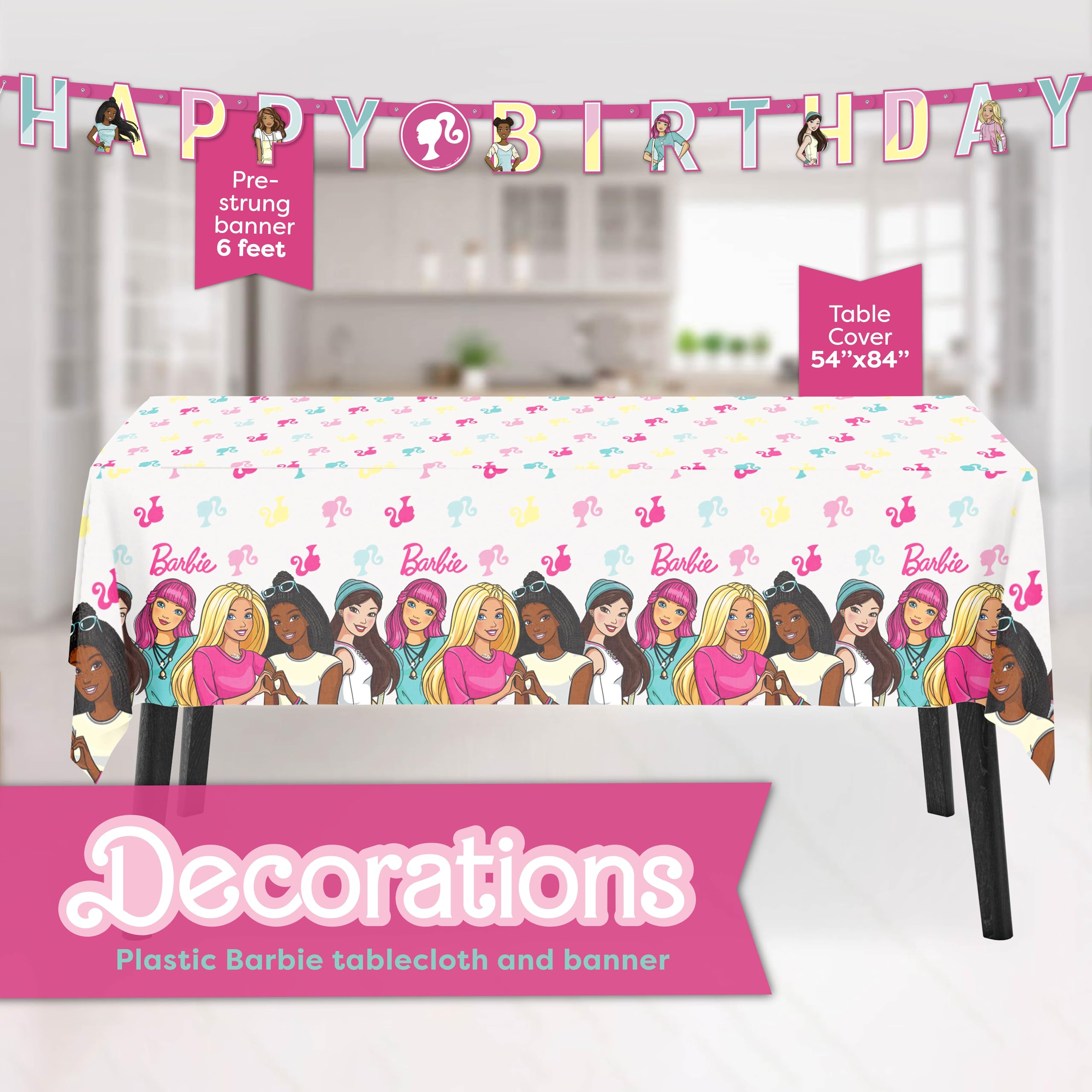 Unique Barbie 9-inch plates provide sturdy dining for pizza and cake