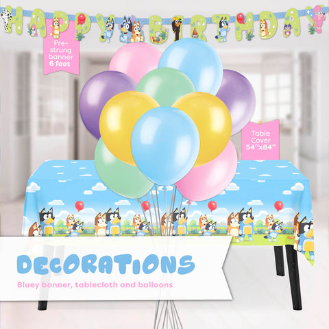 Unique Bluey multicolor balloons brighten the venue and create playful moments.