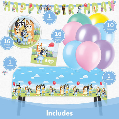 Unique Bluey birthday banner—pre-strung and ready to hang for photos.