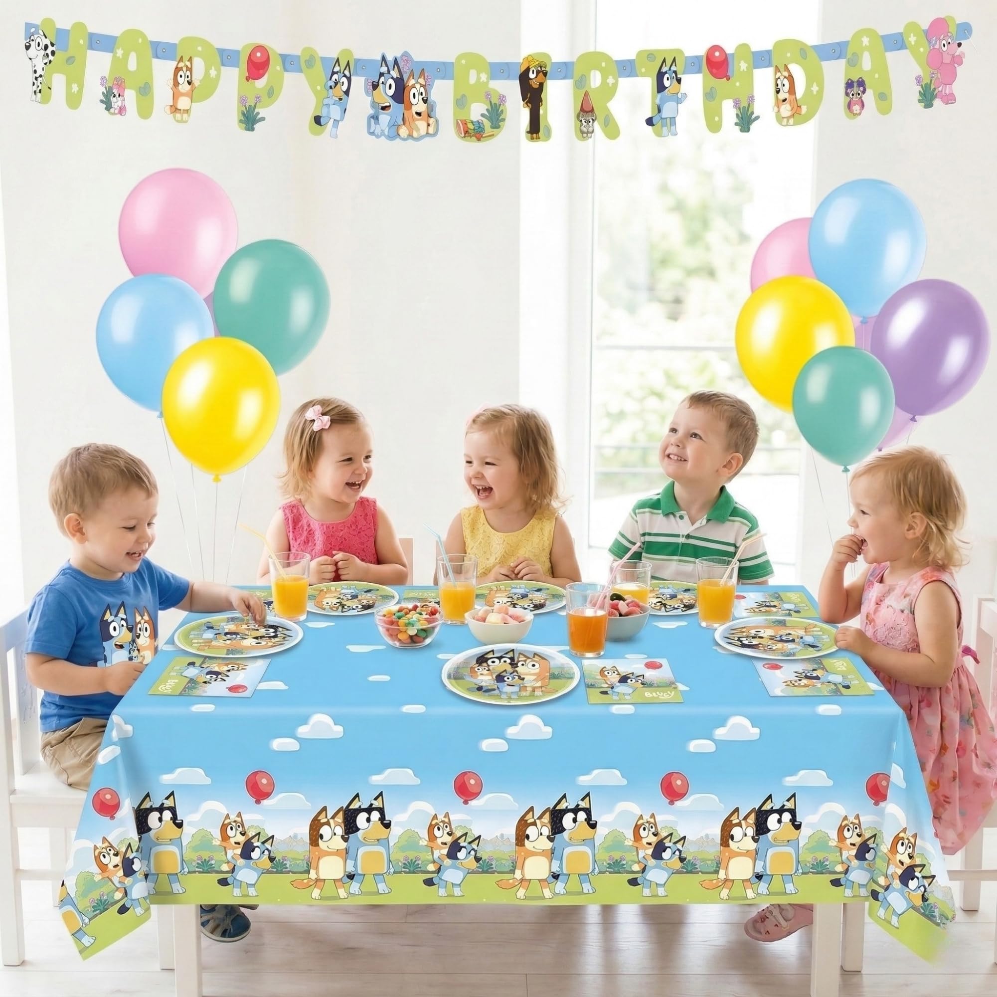 Unique Bluey birthday napkins for quick, mess-free cleanup during celebrations.