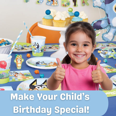 Unique Bluey birthday sticker—decorative accent for gift and party enjoyment.