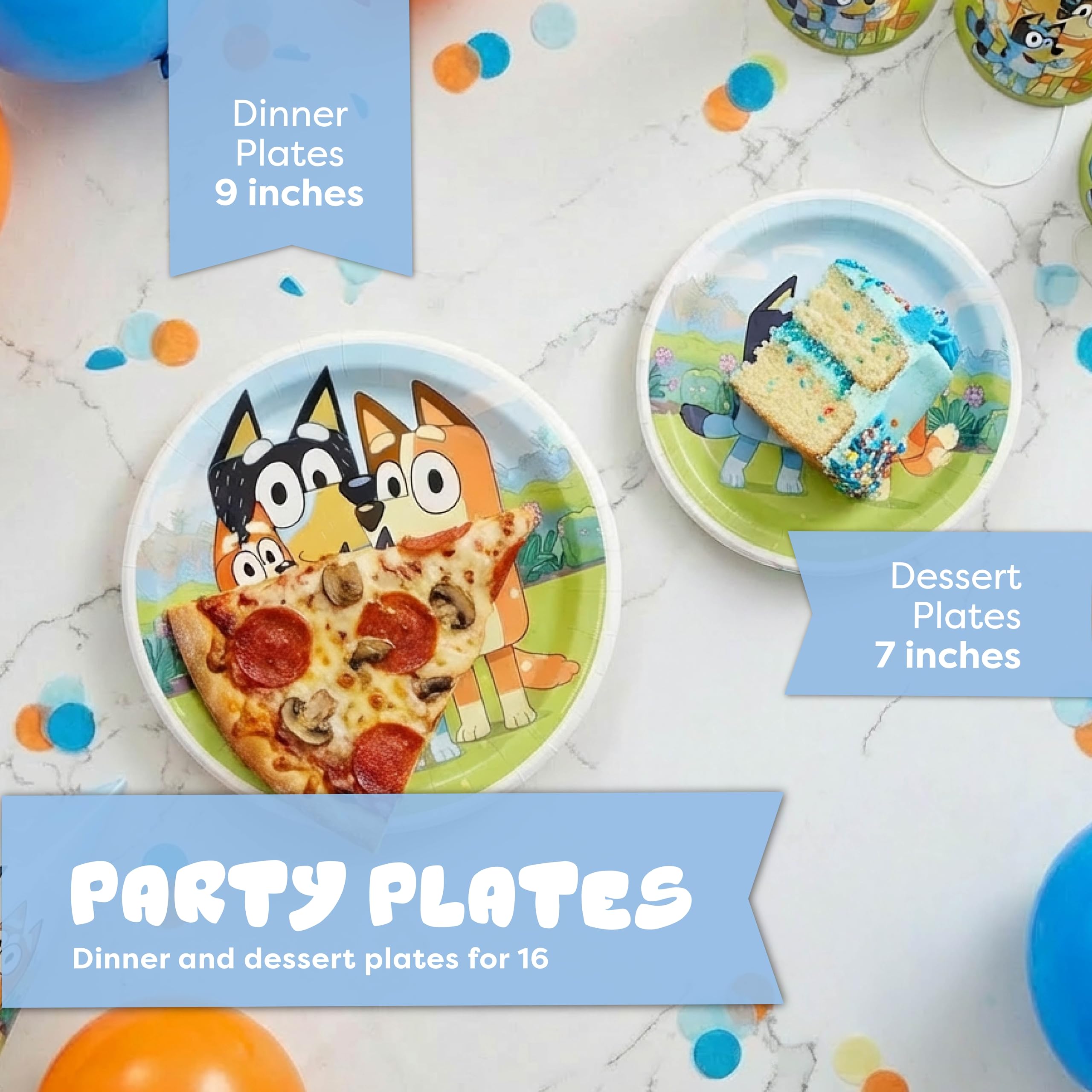 Unique Bluey cups holding beverages securely for kids during party play