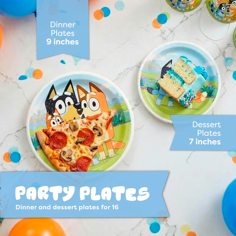 Unique Bluey cups holding beverages securely for kids during party play