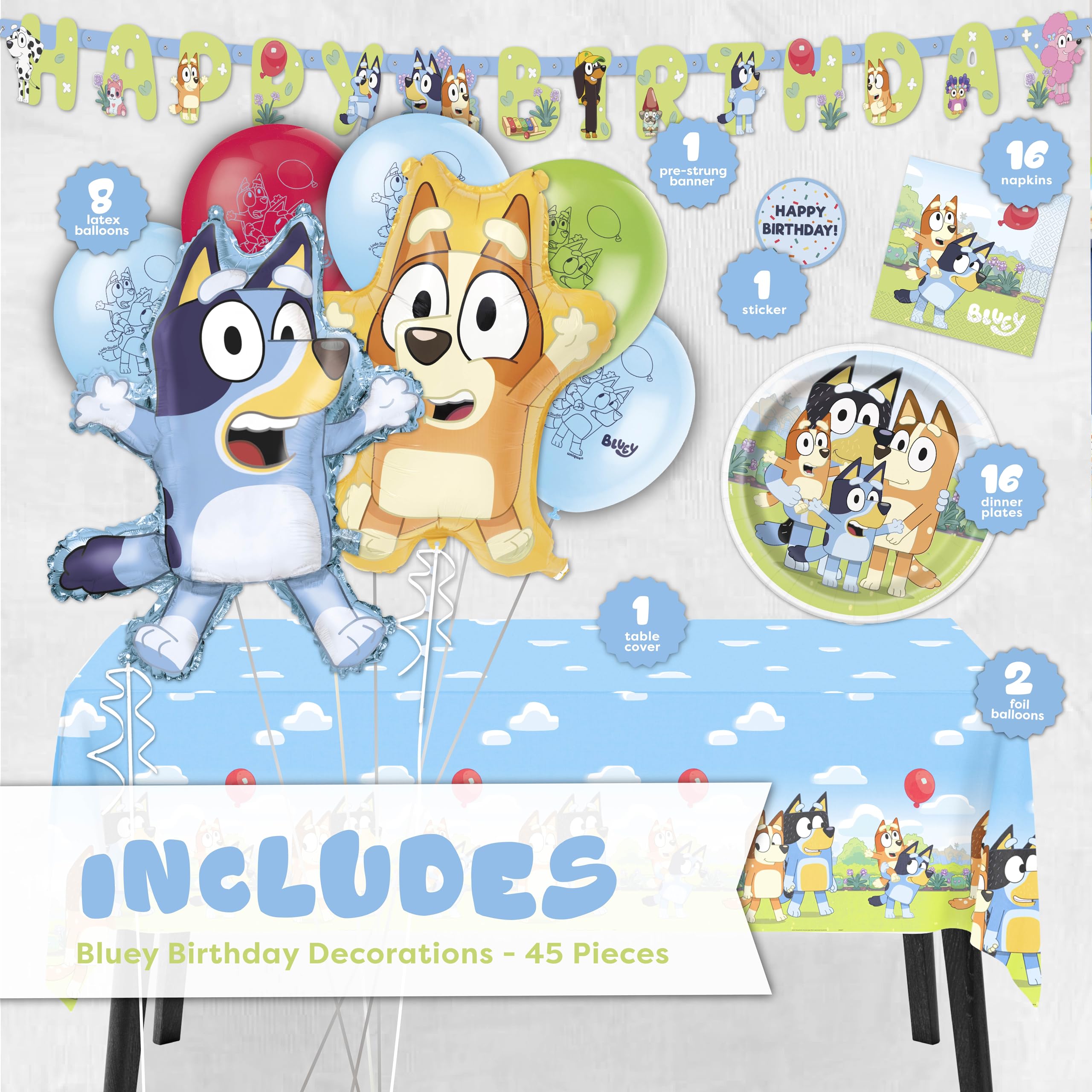 Unique Bluey tablecloth 54x84 inches protects surfaces with color